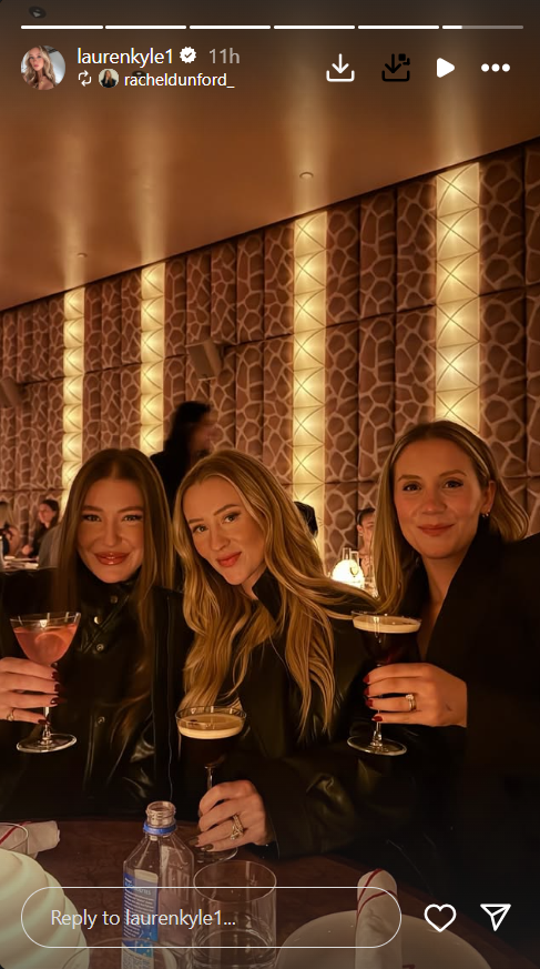 Lauren Kyle’s NYC night out steals the spotlight (Image via: Instagram) Lauren Kyle with her girls