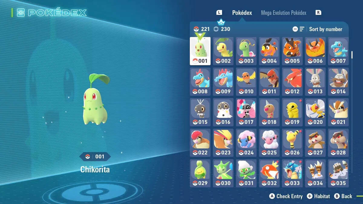 Legends ZA Pokedex