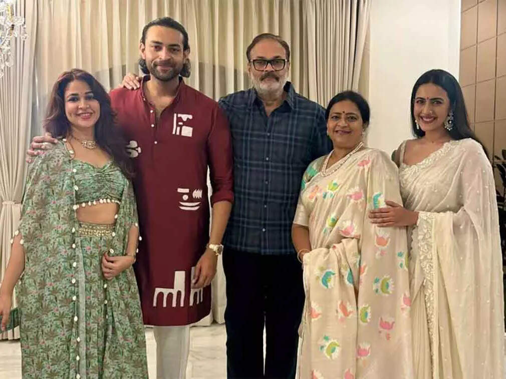 Varun and Lavanya with Naga Babu, Padmaja and Niharika Konidela pg1&3_Varun_Lav2