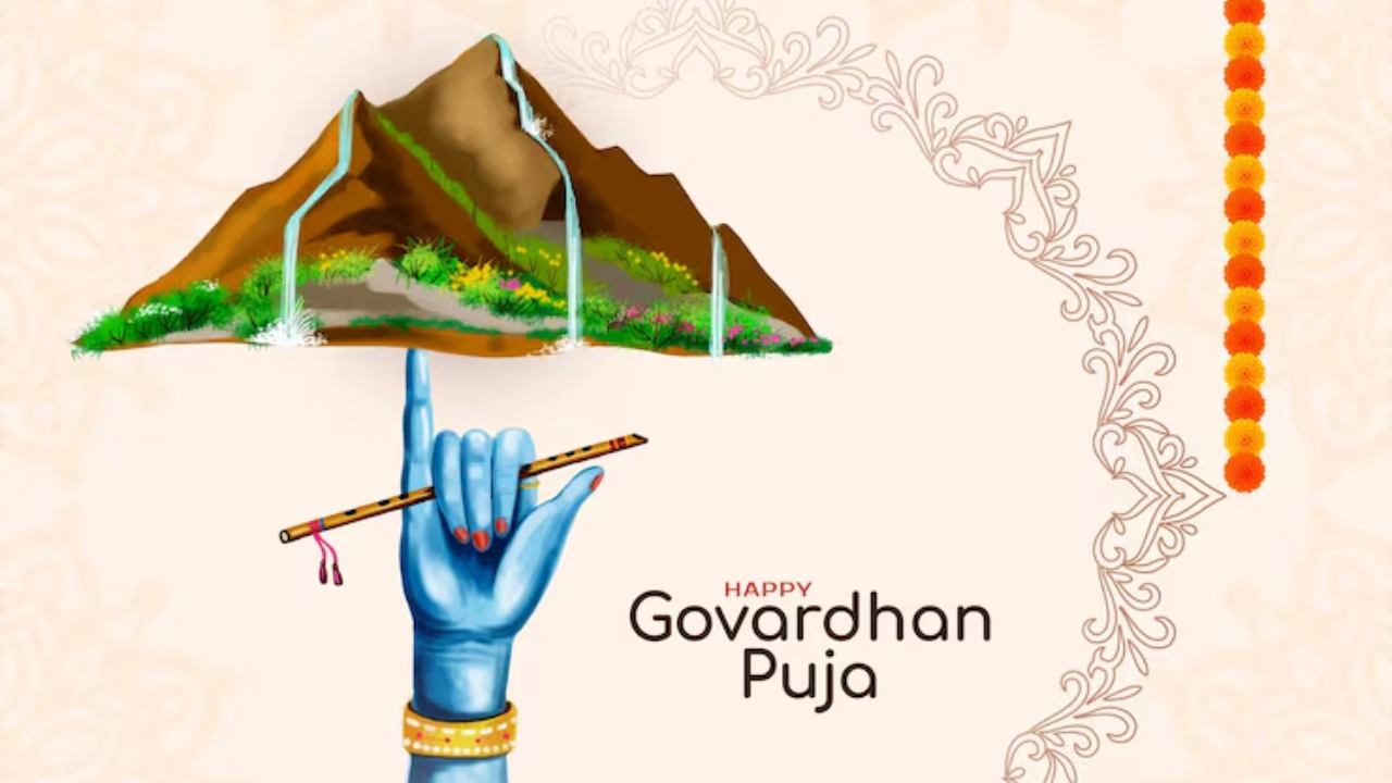 (Image Credits: Pinterest) Happy Govardhan Puja 2025: Images