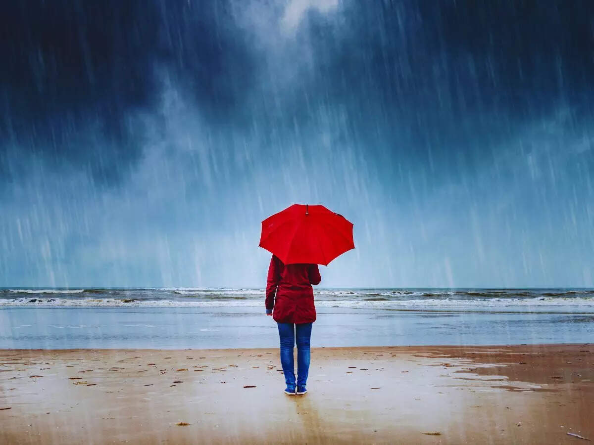 Rain on beach