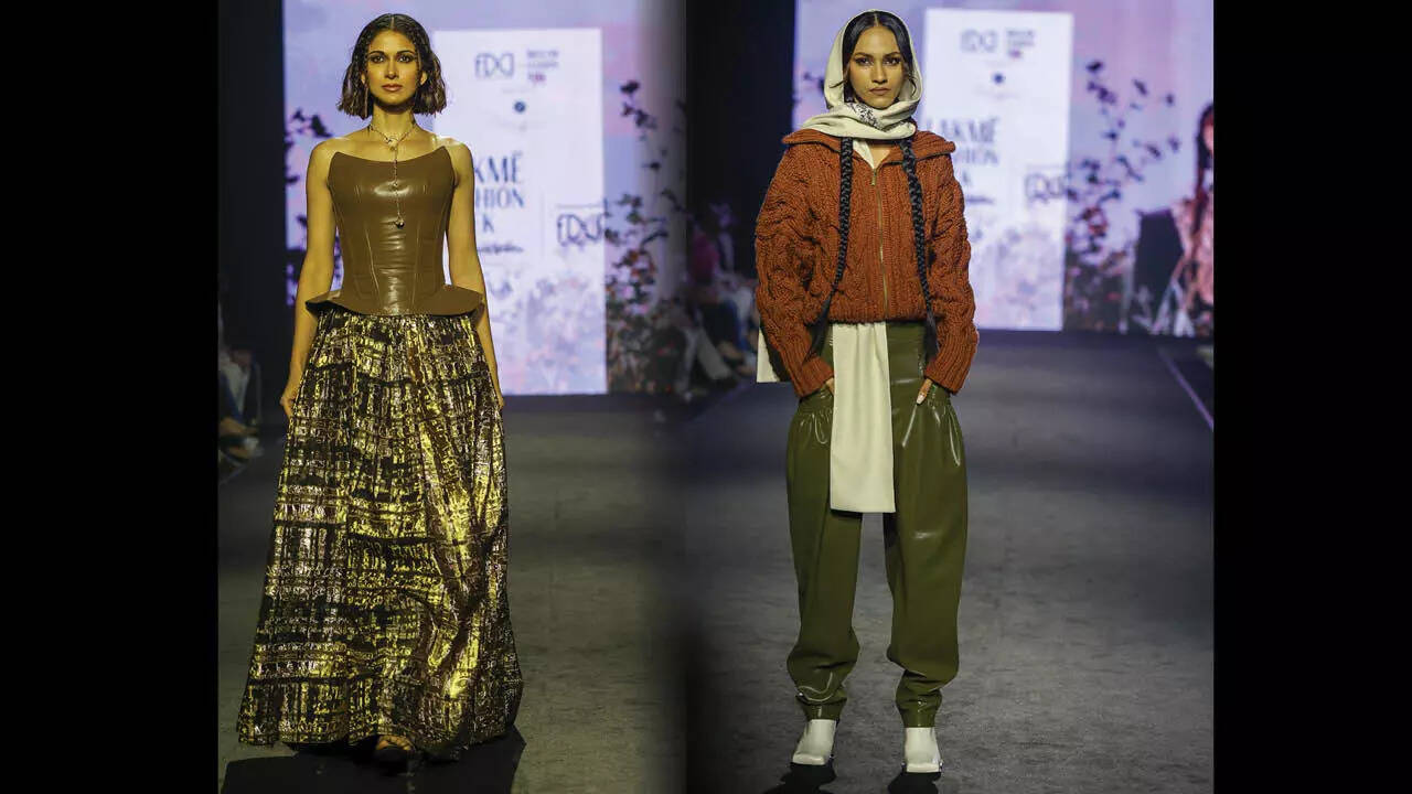Handcrafted jackets featuring graphic prints in a rich colour palette of deep ochre, gold, burgundy, dark blue, brown, and green captured the spirit of the modern warrior woman