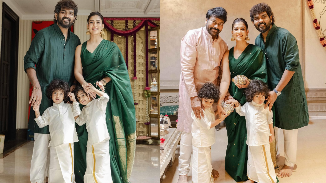 Nayanthara’s Diwali drape was drenched in green silk