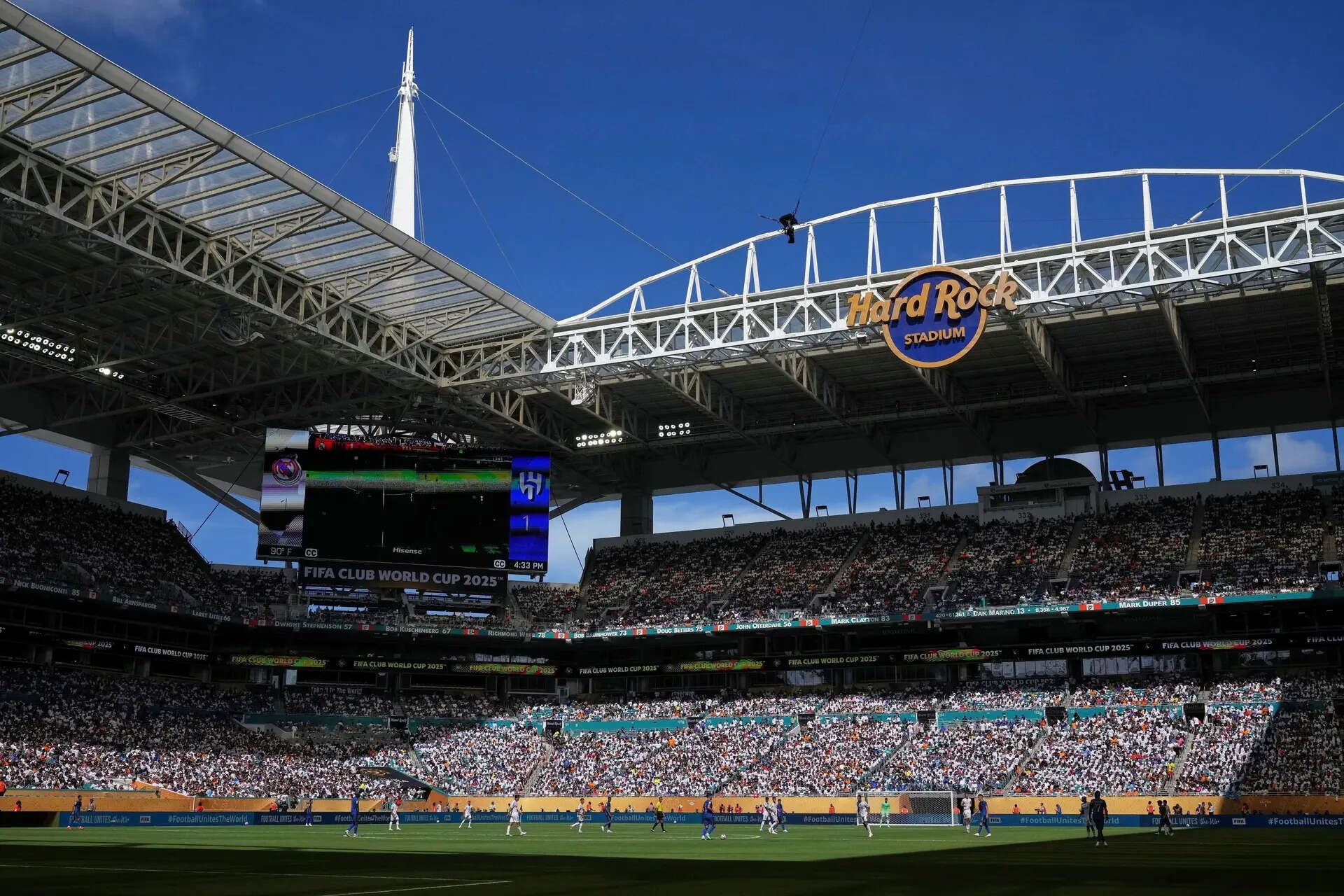 Villarreal vs Barcelona in La Liga was due to be played at the Hard Rock Stadium in Miami Gardens, Florida. (AP File Photo) Day 2 protests by La Liga players against game in Miami still censored on TV