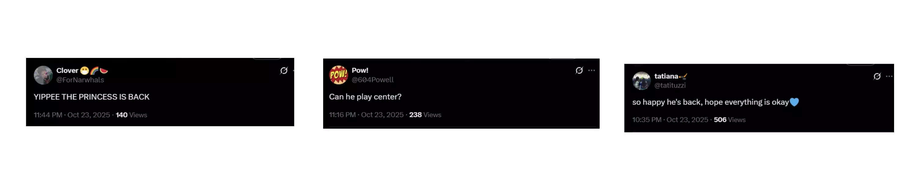 Fans celebrate Brock Boeser’s comeback (Image Via Twitter) Fans celebrate Brock Boeser’s comeback