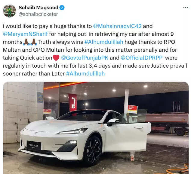 'Truth always wins': Sohaib Maqsood reclaims Rs 14m car after exposing fraud; thanks Mohsin Naqvi, Maryam Nawaz Sharif | Off the field News Sohaib Maqsood
