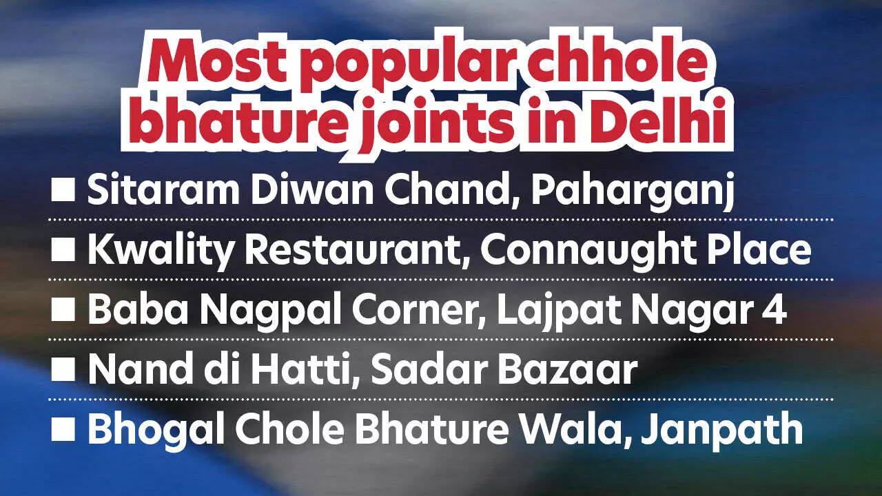 chhole bhature joints in delhi