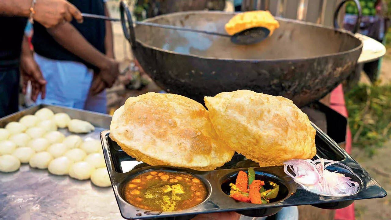 Chhole bhature’s origins are hard to pin down.  chole