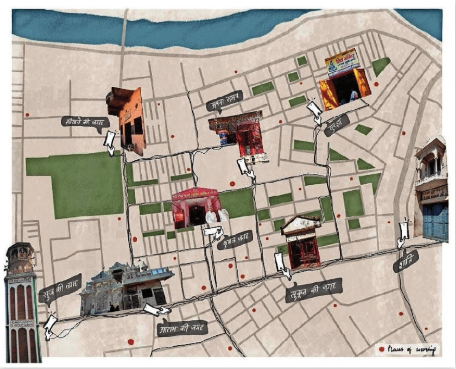 SITES & SOUNDS: With Duggan and City Sabha, informal women workers in northwest Delhi did counter-cartography, depicting the places important in their lives on maps