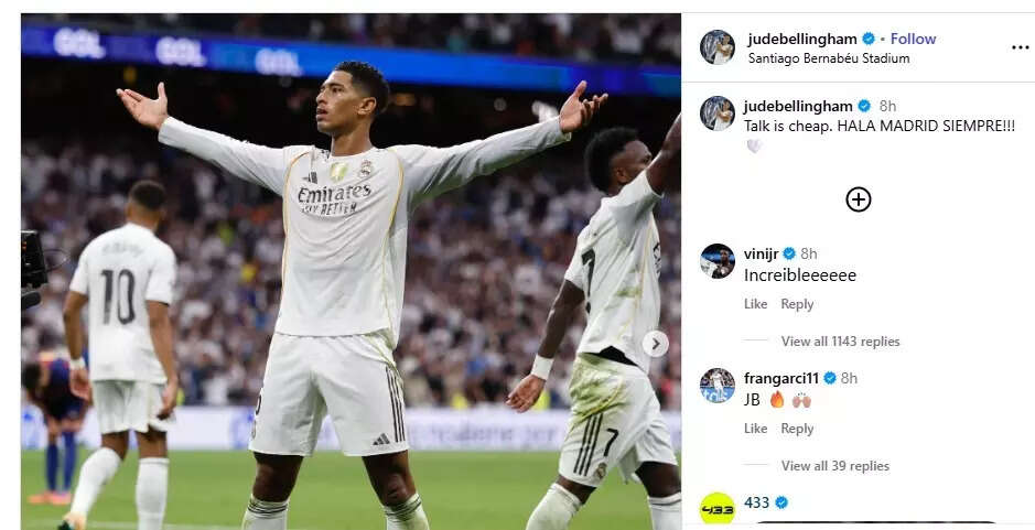 Jude Bellingham Instagram post