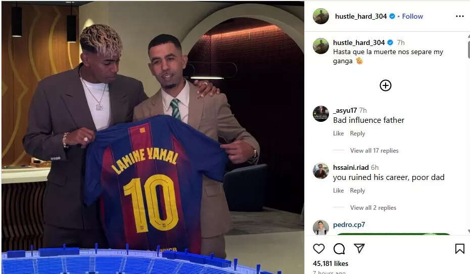 Lamine Yamal father's Instagram post.