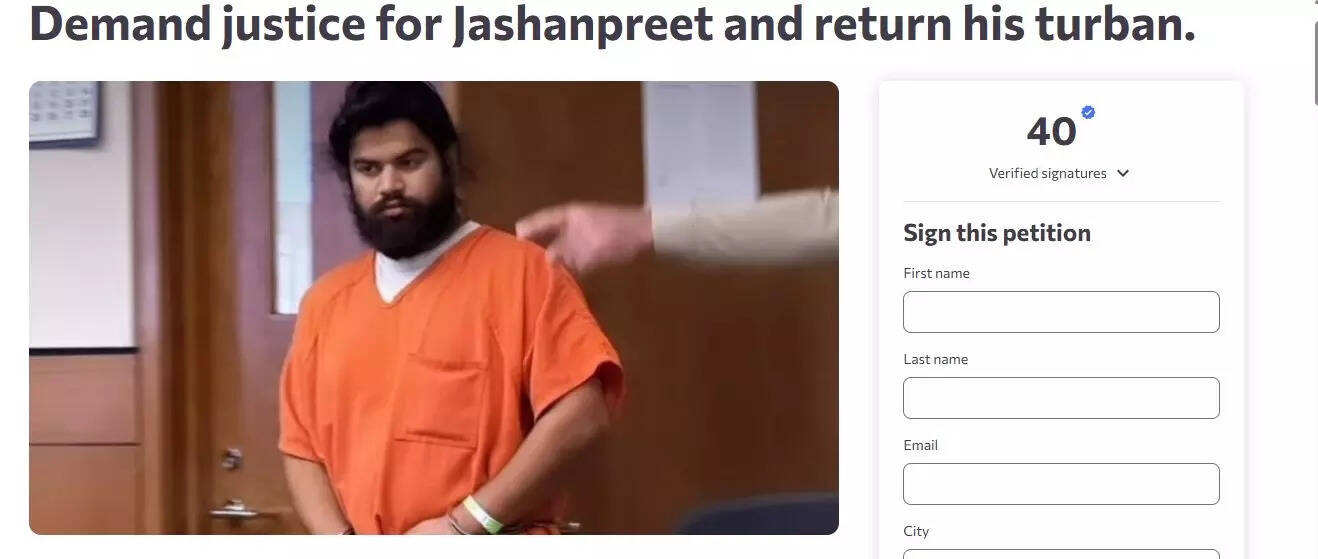 A petition has been started demanding the return of Jashanpreet Singh's turban. A petition has been started demanding the return of Jashanpreet Singh's turban.