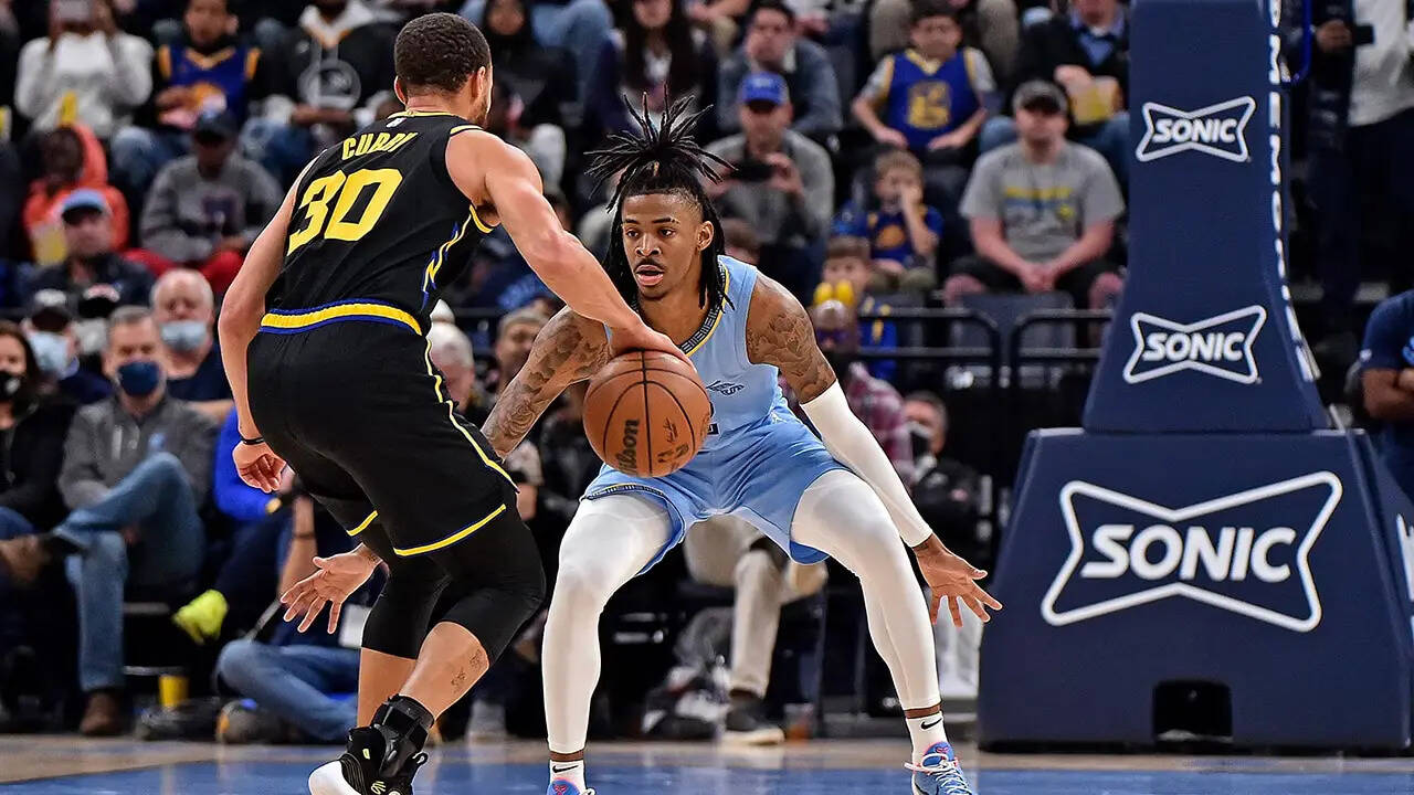 Stephen Curry and Ja Morant (Image via Getty) Stephen Curry and Ja Morant