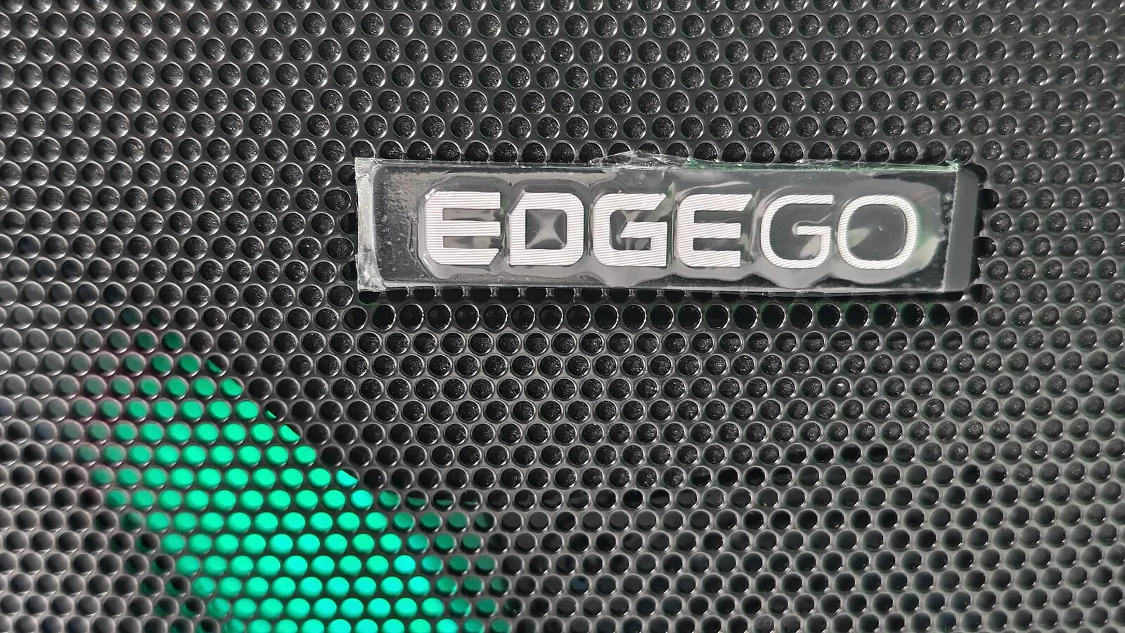 Branding on speaker grille