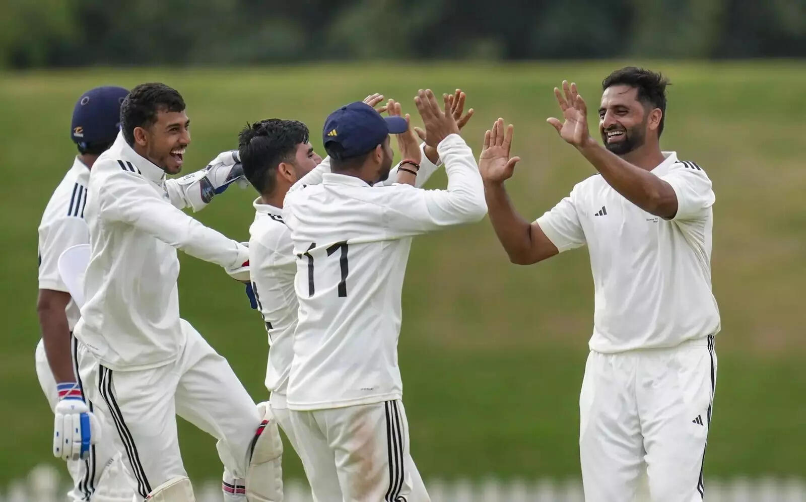 Auqib Nabi has started the 2025-26 season with 17 wickets, including two five-wicket hauls. (PTI) Auqib Nabi