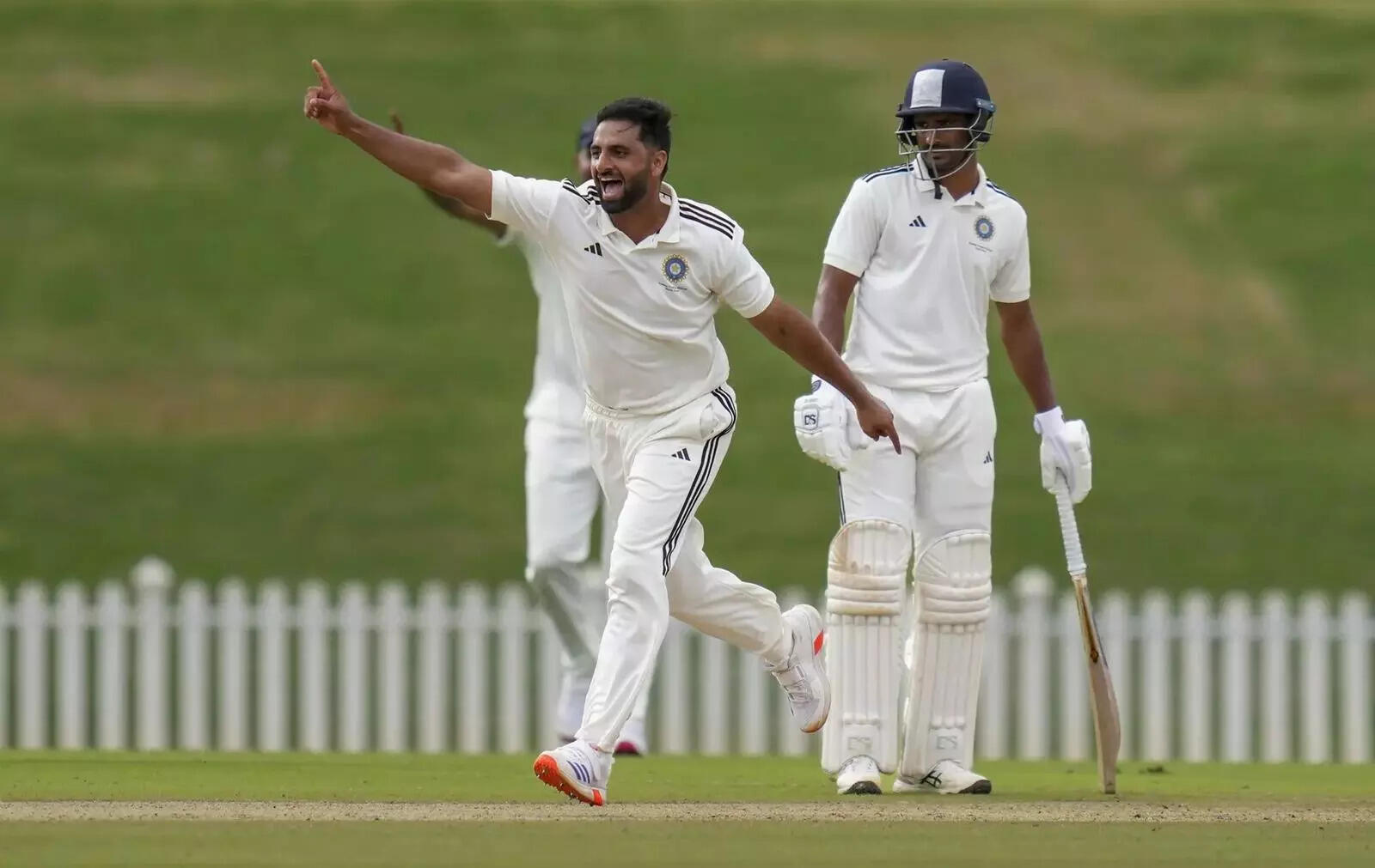Barring playing for India, Nabi’s distant dream is to open a cricket academy in Baramulla, where he can nurture more Auqibs. (PTI) Duleep Trophy 2025_ East Zone vs North Zone (21).