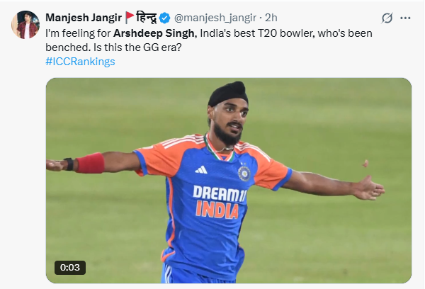 Fans unhappy over Arshdeep Singh’s non-selection Fans unhappy over Arshdeep Singh’s non-selection