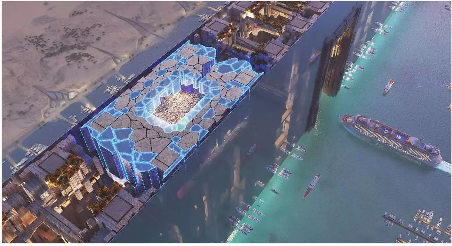 Renderings of the Neom Stadium