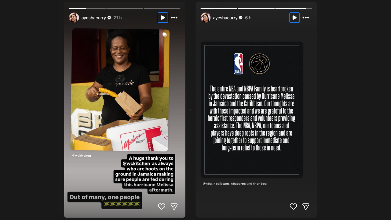 Image via Ayesha Curry/Instagram (screengrab) Ayesha Curry shares post dedicated for people of Jamaica