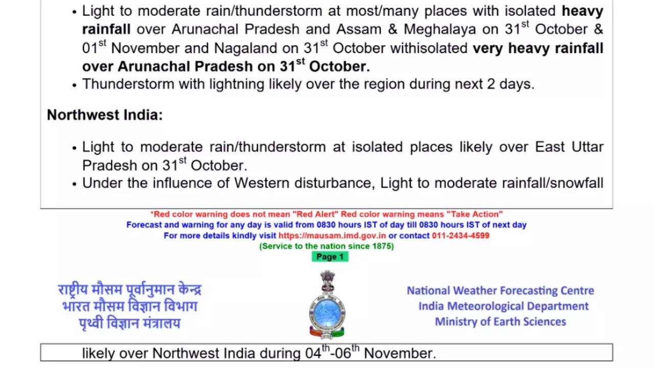 IMD forecast