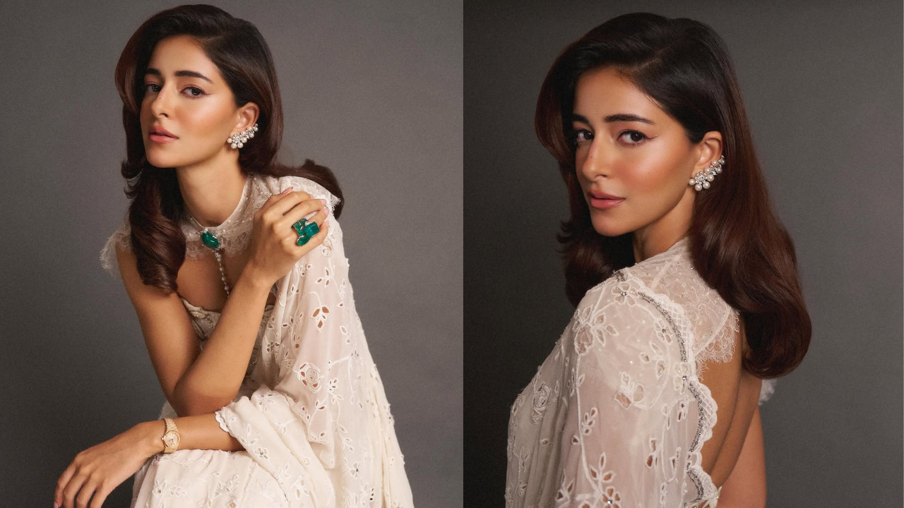 Ananya's saree look inspired by Maharani Gayatri Devi