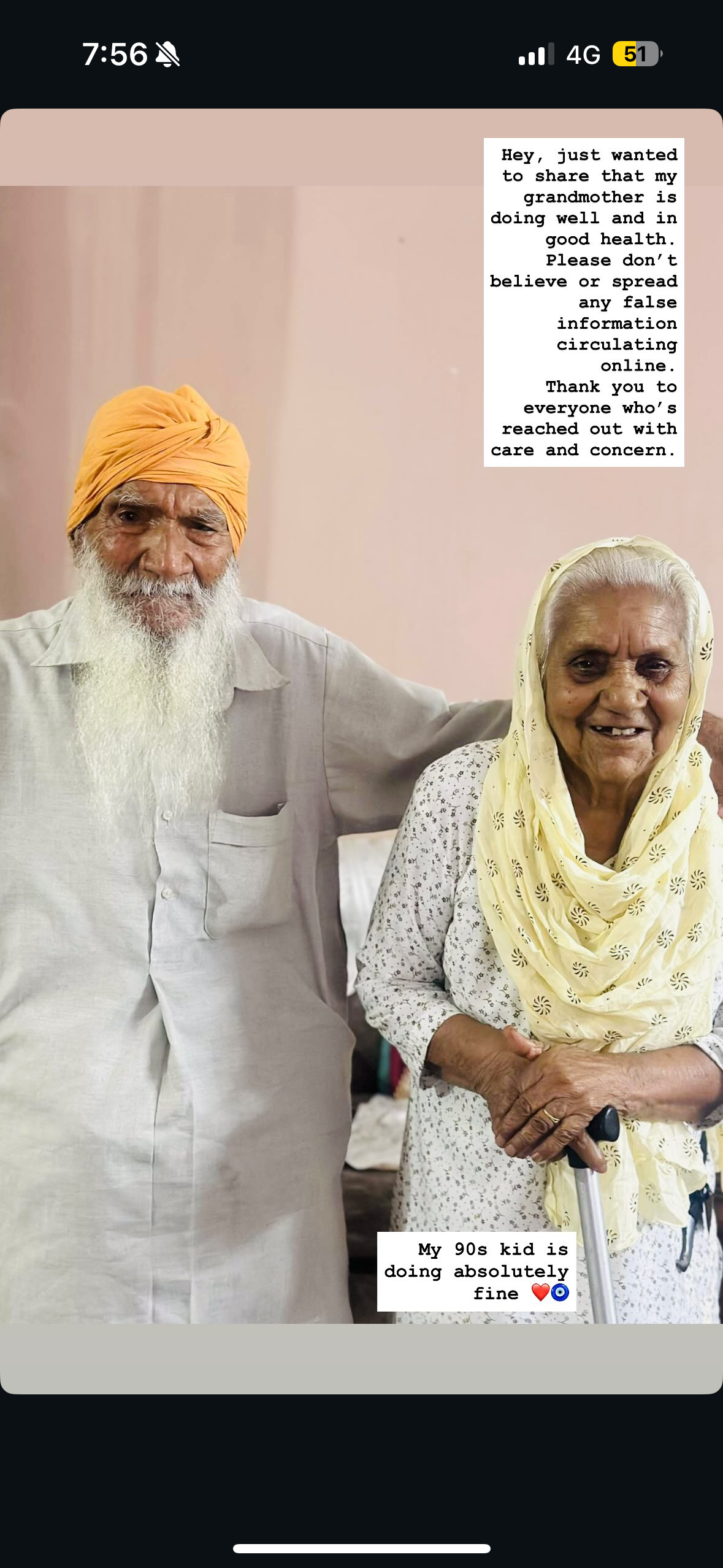 Amanjot Kaur's grandparents