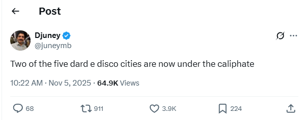 Screengrab of the tweet