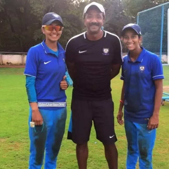 Biju George with a young Jemimah Rodrigues qqqqqqq