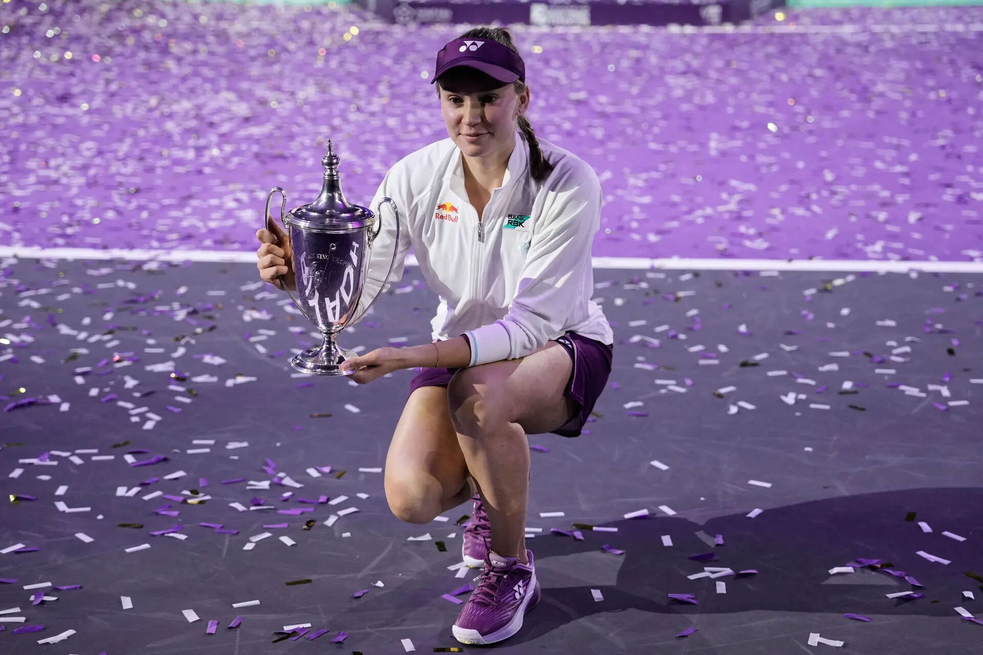 Elena Rybakina defeated world number one Aryna Sabalenka 6-3, 7-6 (7/0) at the WTA Finals in Riyadh. (AP Photo/ Fatima Shbair) Rybakina beats No. 1-ranked Sabalenka to win WTA Finals