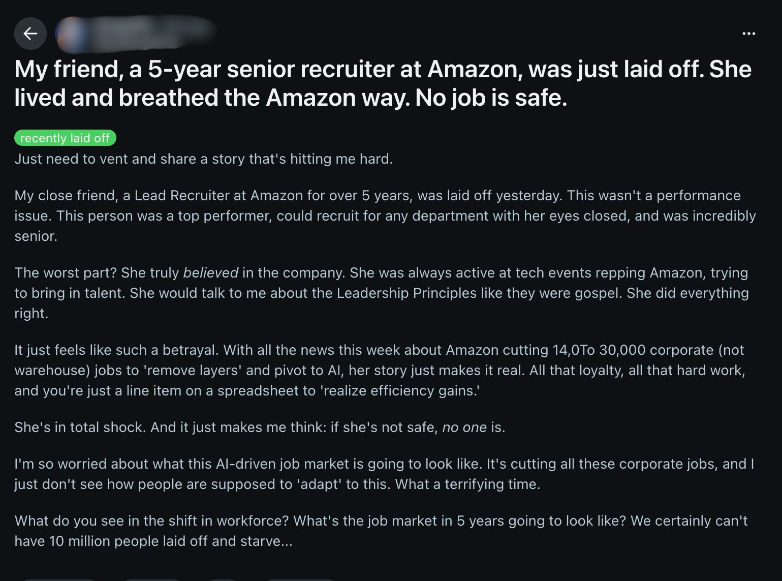 Amazon layoff