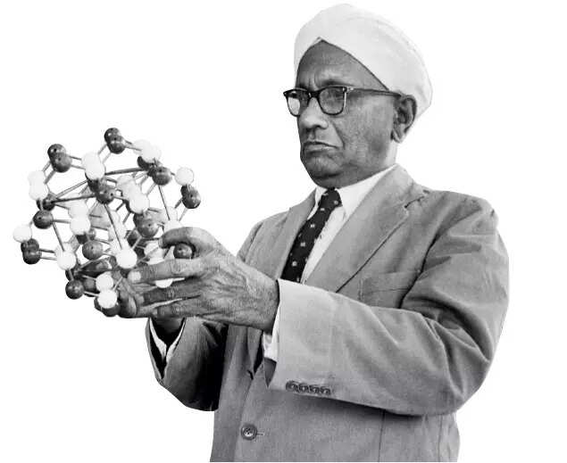 CV Raman shows carbon atoms in diamonds