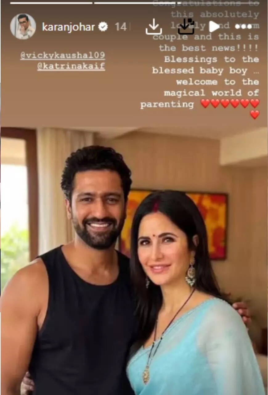 Karan Johar welcomes Kat Vicky to the magical world of parenting