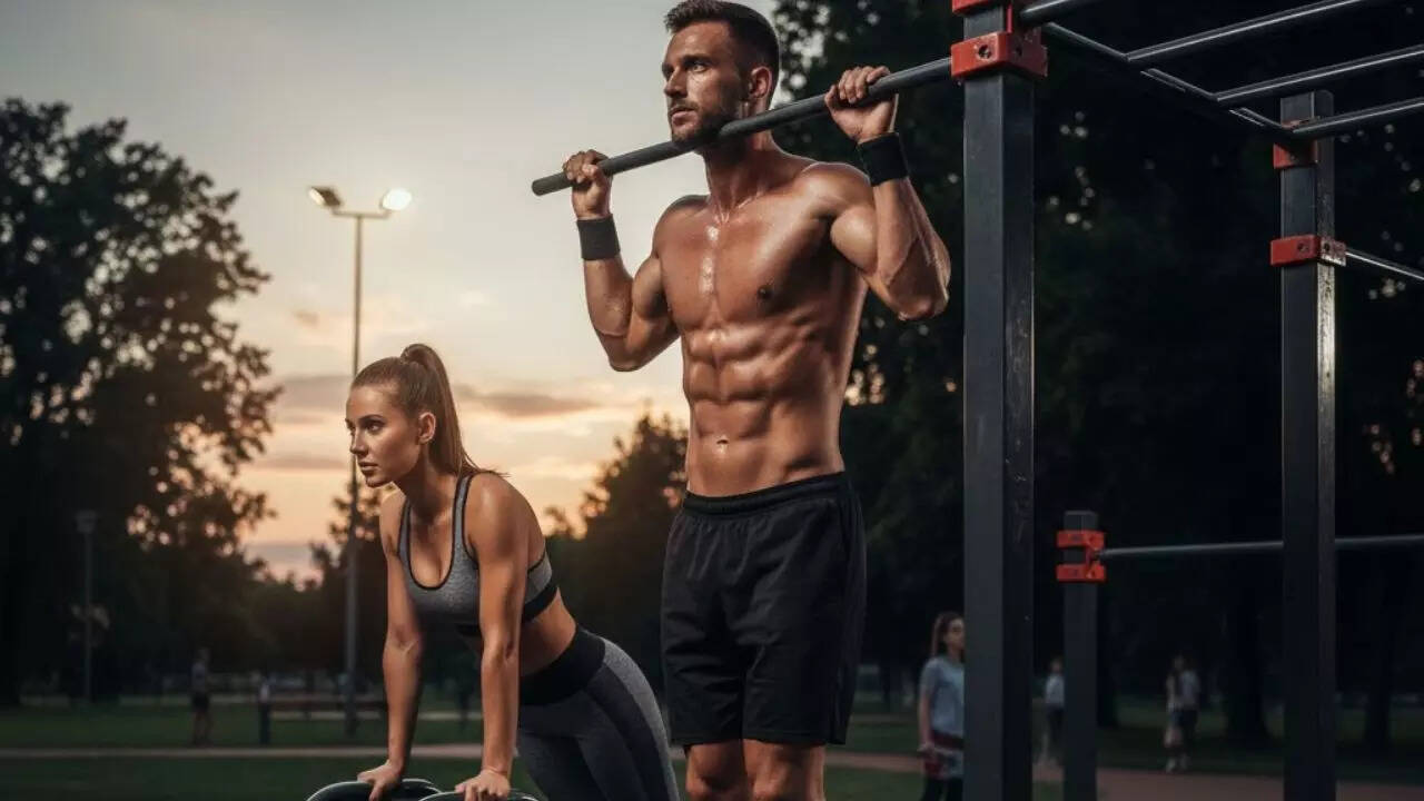 Fitness and athlete couple portrait