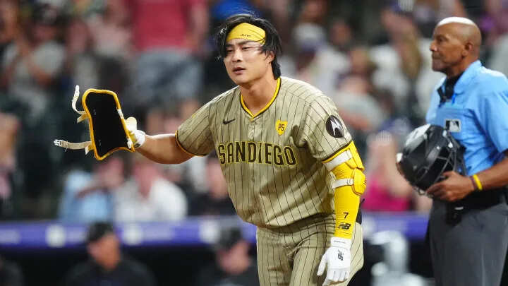 Ha-Seong Kim when he was in San Diego Padres