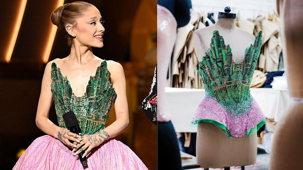 Rahul Mishra designing Ariana Grande's gown