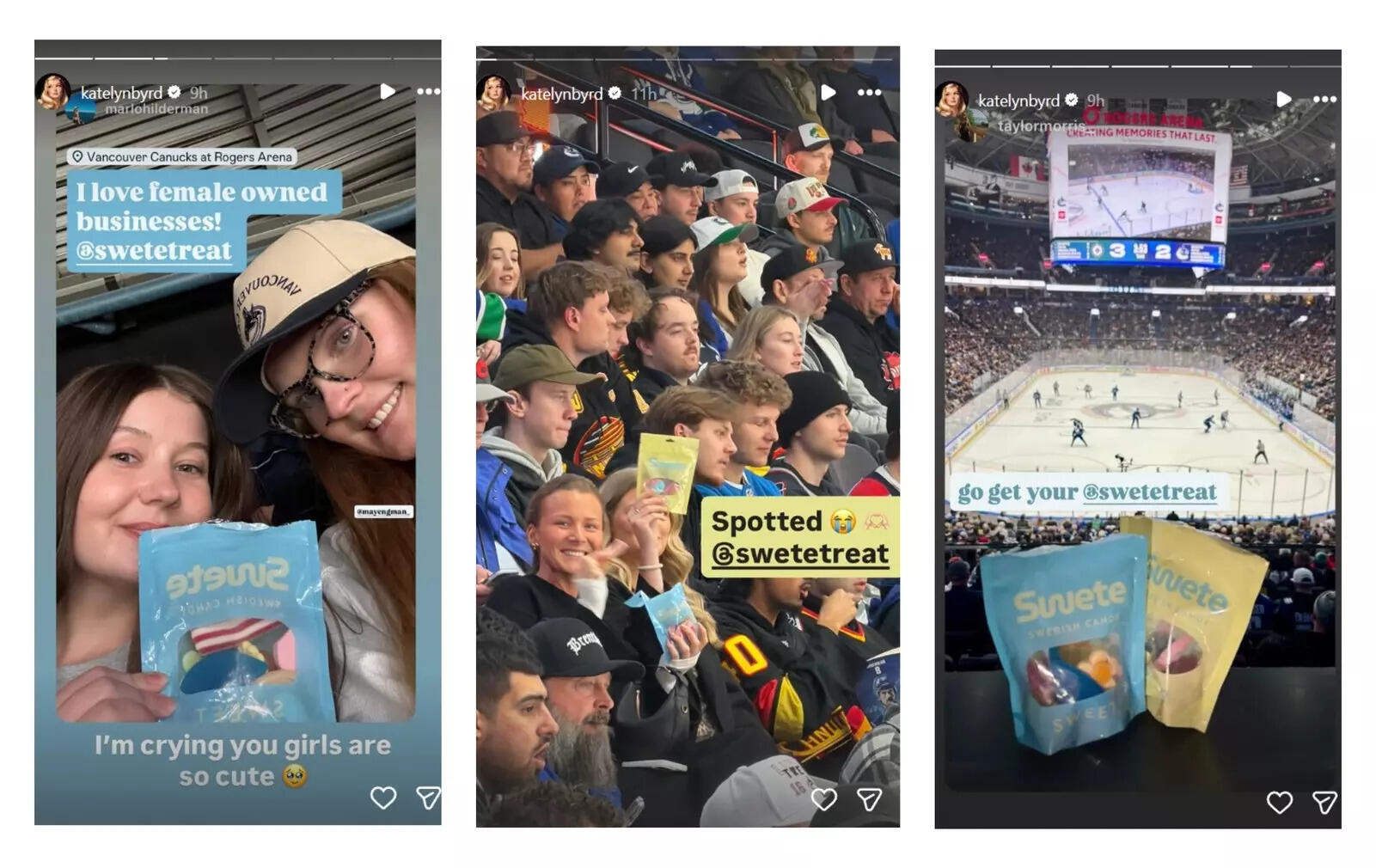 How Elias Pettersson’s Wife, Katelyn Byrd, turned a Vancouver Canucks game into a sweet sensation with “Swete”