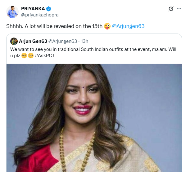 Priyanka Chopra's Tweet