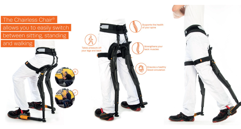 Chairless Chair 2.0 (exoskeleton support) Chairless Chair 2.0 (exoskeleton support)
