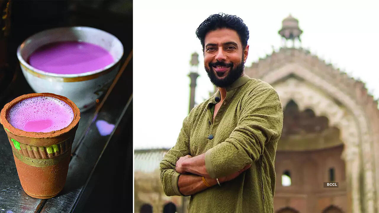 (L) Pink Tea (R) Ranveer Brar at Rumi Darwaza (L) Pink Tea (R) Ranveer Brar at Rumi Darwaza