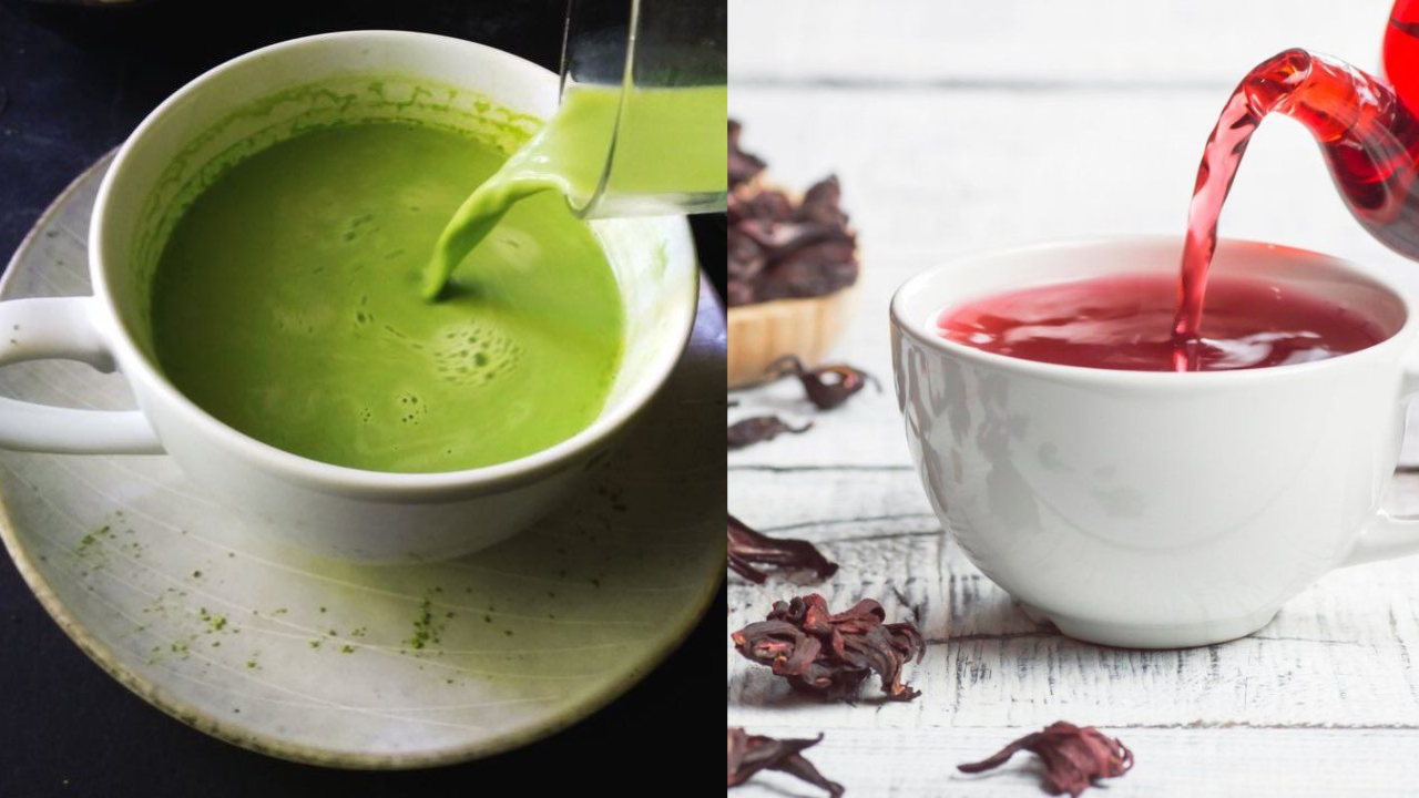 Pinterest) Hibiscus tea and matcha for hair and skin