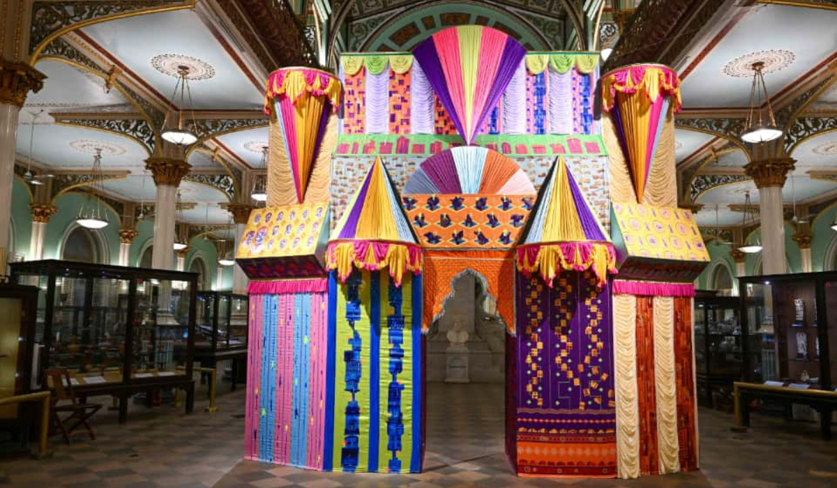 Artist Sameer Kulavoor's installation