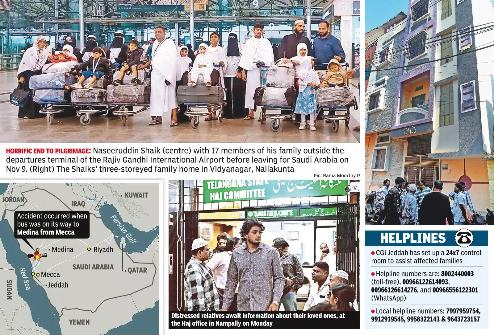 Passengers’ Bodies Charred Beyond Recognition n Two Relatives From Each Family To Be Flown To Riyadh Tragedy On Pilgrimage Shatters Families