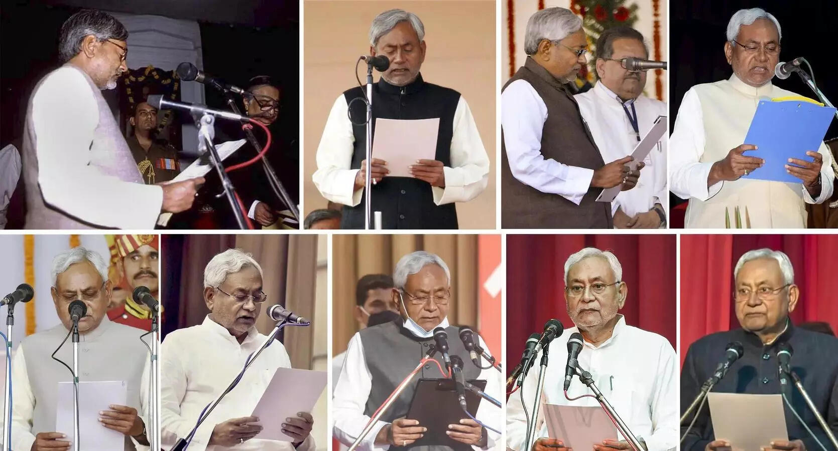 Combo of Nitish Kumar as Bihar CM