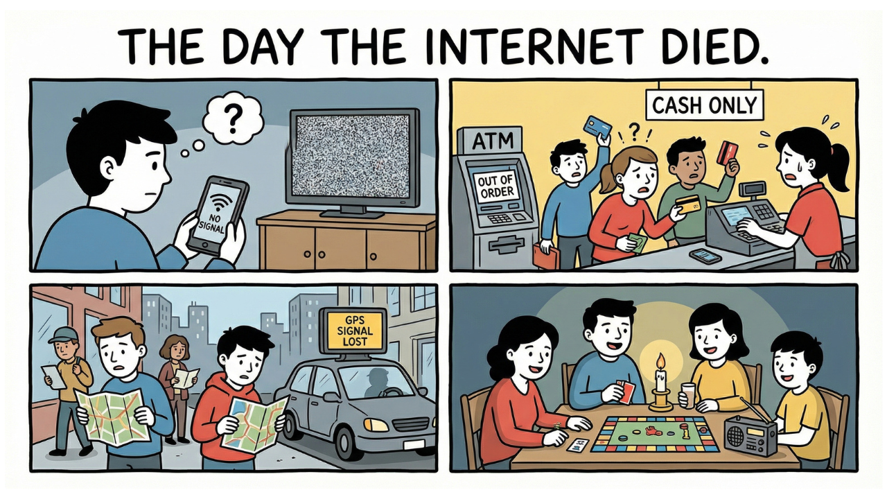 What happens when the internet dies. This'll what happen