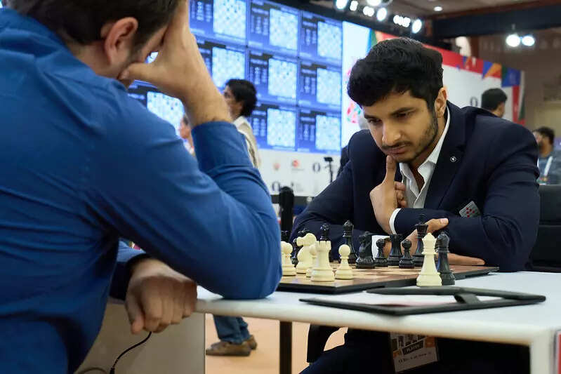 FIDE World Cup Goa 2025_ GM Vidit Gujrathi during game 1, round 3 at the Chess World Cup in Goa__Picture Credit-Eteri Kublashvili