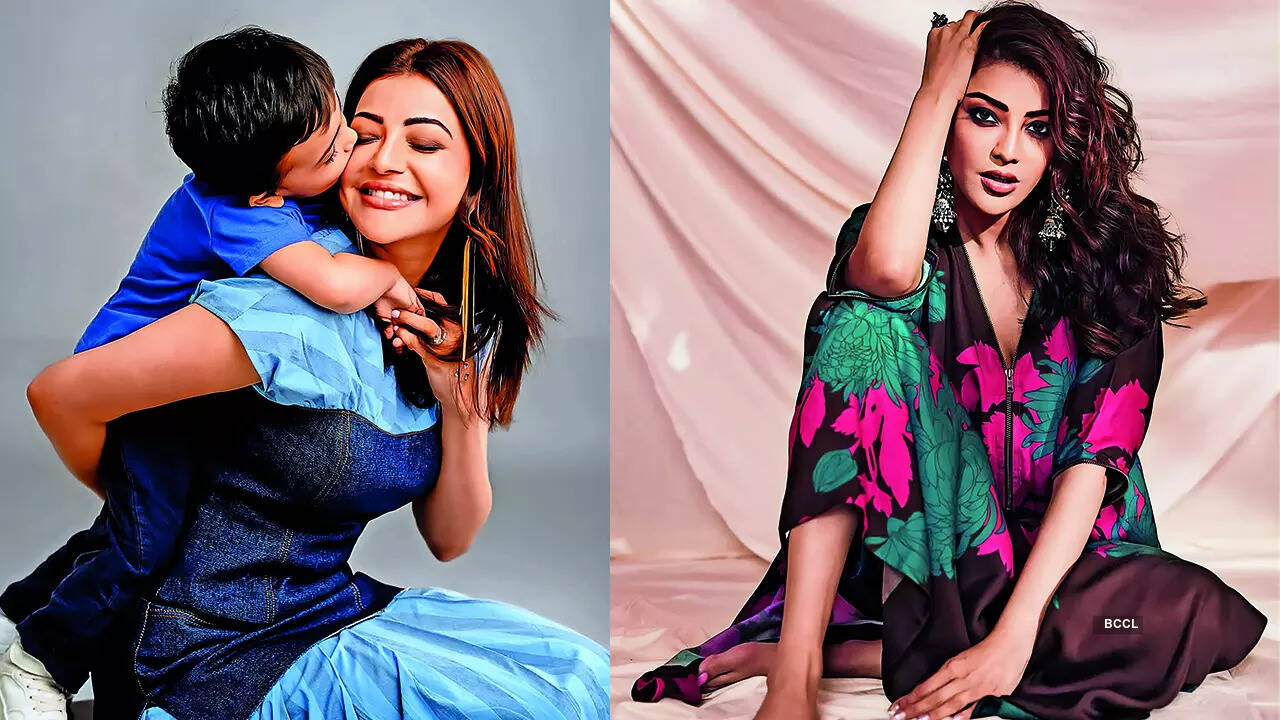 Kajal with her son Neil Kitchlu