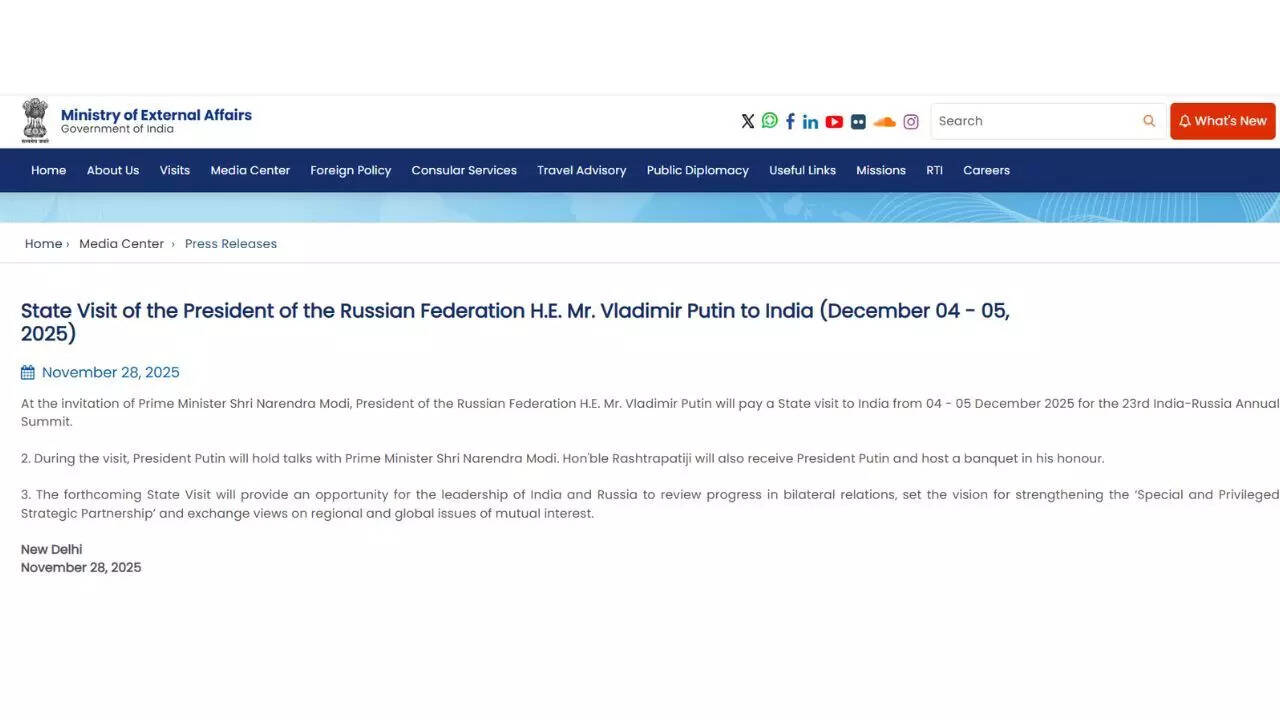 India prepares to host Putin for the 2025 Annual Summit