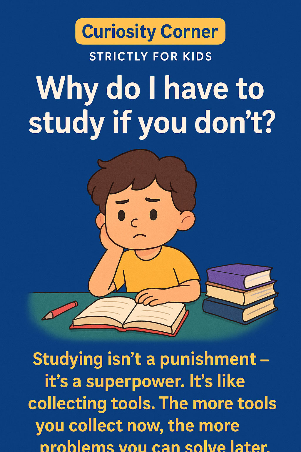 Curiosity Corner: “Why do I have to study if you don’t?”