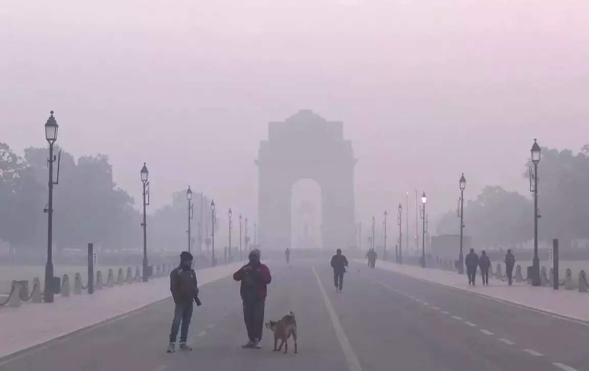 India Gate covered in a layer of smog (ANI)