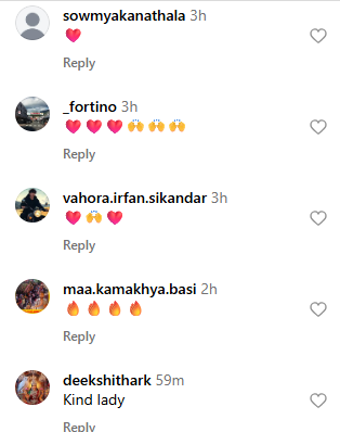 Rashmika Mandanna's comment section